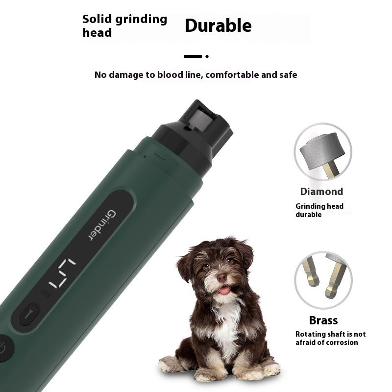 Rechargeable Electric Pet Nail Grinder – Quiet Claw Trimmer for Dogs & Cats