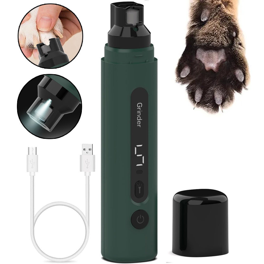Rechargeable Electric Pet Nail Grinder – Quiet Claw Trimmer for Dogs & Cats