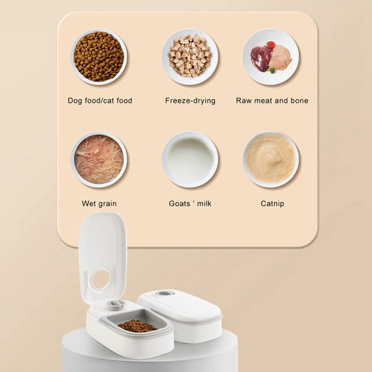 Smart Automatic Pet Feeder with Timer & Stainless Steel Bowl for Cats & Dogs