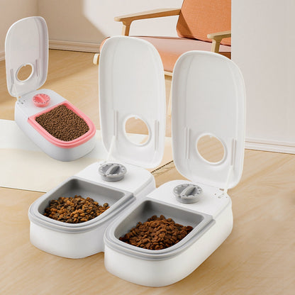Smart Automatic Pet Feeder with Timer & Stainless Steel Bowl for Cats & Dogs