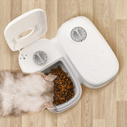 Smart Automatic Pet Feeder with Timer & Stainless Steel Bowl for Cats & Dogs