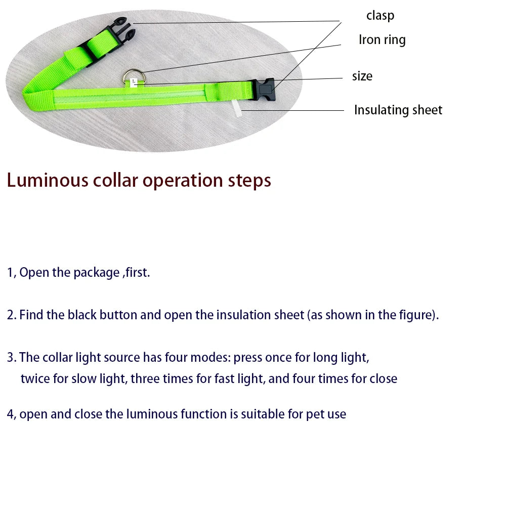 Rechargeable LED Dog Leash