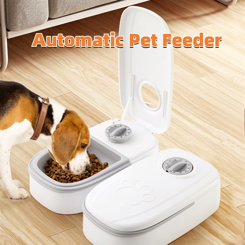 Smart Automatic Pet Feeder with Timer & Stainless Steel Bowl for Cats & Dogs