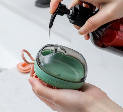 2-in-1 Pet Bath & Grooming Brush with Shampoo Dispenser